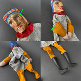 Mr PUNCH and JUDY Hand Puppet Set ~ Early 20th c.