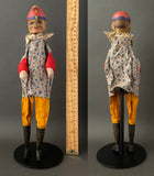 Mr PUNCH and JUDY Hand Puppet Set ~ Early 20th c.