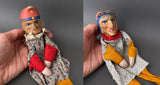 Mr PUNCH and JUDY Hand Puppet Set ~ Early 20th c.