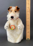 STEIFF Terrier Dog Hand Puppet ~ ALL IDs 1959-67 Rare!