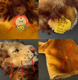 STEIFF Leo Lion Hand Puppet ~ 1958 ALL IDs Rare Early Model!