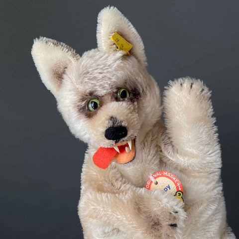 STEIFF Loopy Wolf Hand Puppet ~ ALL IDs 1959-67