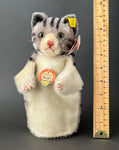 STEIFF Tabby Cat Hand Puppet ~ ALL IDs 1950-58 Rare!