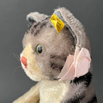 STEIFF Tabby Cat Hand Puppet ~ ALL IDs 1950-58 Rare!