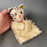 STEIFF Tabby Cat Hand Puppet ~ ALL IDs 1959-67 Rare!