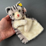 STEIFF Tabby Cat Hand Puppet ~ ALL IDs 1950-58 Rare!