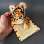 STEIFF Tiger Hand Puppet ~ ALL IDs 1952-58 Rare!