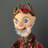 Hand Puppet KING ~ Papier Mache 1960s