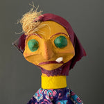 WITCH Hand Puppet ~ Papier Mache 1960s