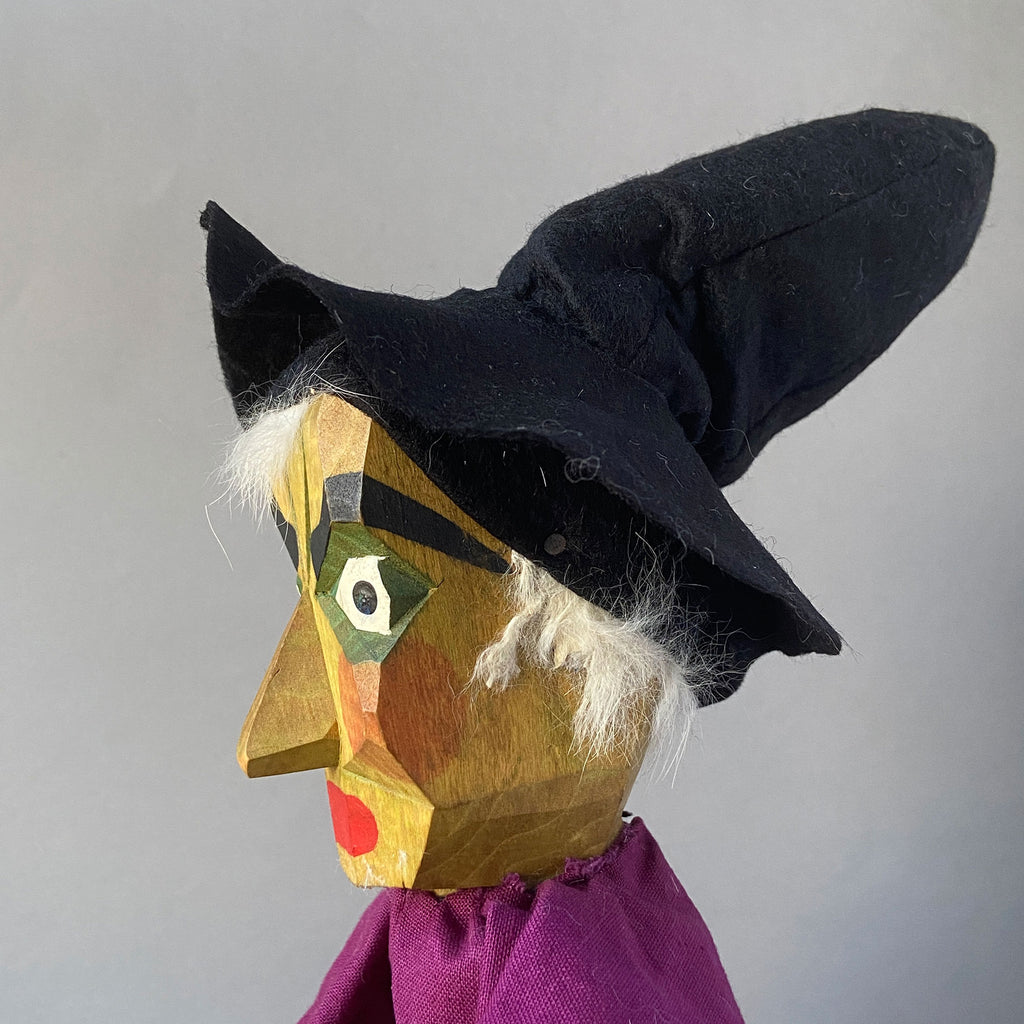 Sieve Puppet Vintage WITCH Hand Puppet by Lotte Sievers-Hahn ~ 1960s – Once Upon A ...