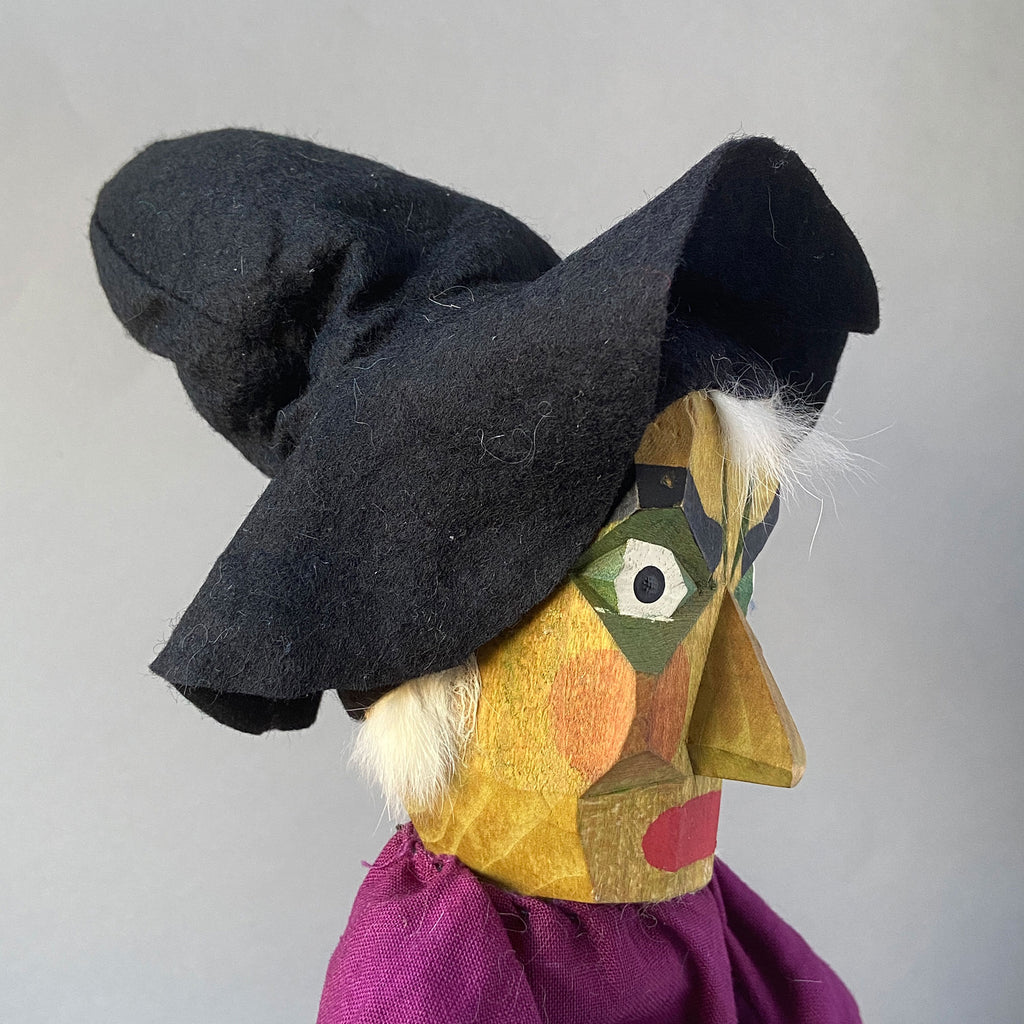 Sieve Puppet Vintage WITCH Hand Puppet by Lotte Sievers-Hahn ~ 1960s – Once Upon A ...