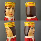 KING and QUEEN Toy Hand Puppets ~ Early 1900s Punch and Judy