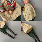 Pretty Polly and Gentleman Hand Puppets ~ Early 1900s Punch and Judy