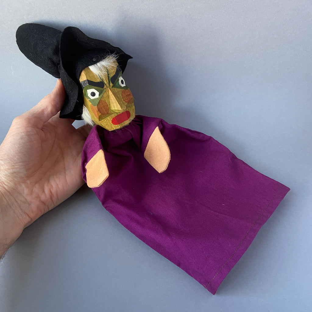Sieve Puppet Vintage WITCH Hand Puppet by Lotte Sievers-Hahn ~ 1960s – Once Upon A ...