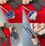 SANTA CLAUS Hand Puppet by Curt Meissner ~ 1960s Rare!