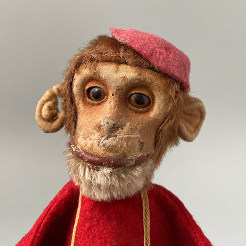 SCHUCO Bellhop Monkey Hand Puppet ~ 1920s Very Rare!