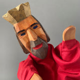 KING Hand Puppet ~ Decor-Spielzeug Swiss Toy 1950s